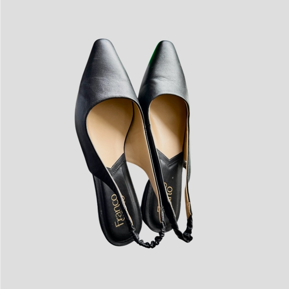 Black Slingback Franco Sarto Pumps - Picture 4 of 5